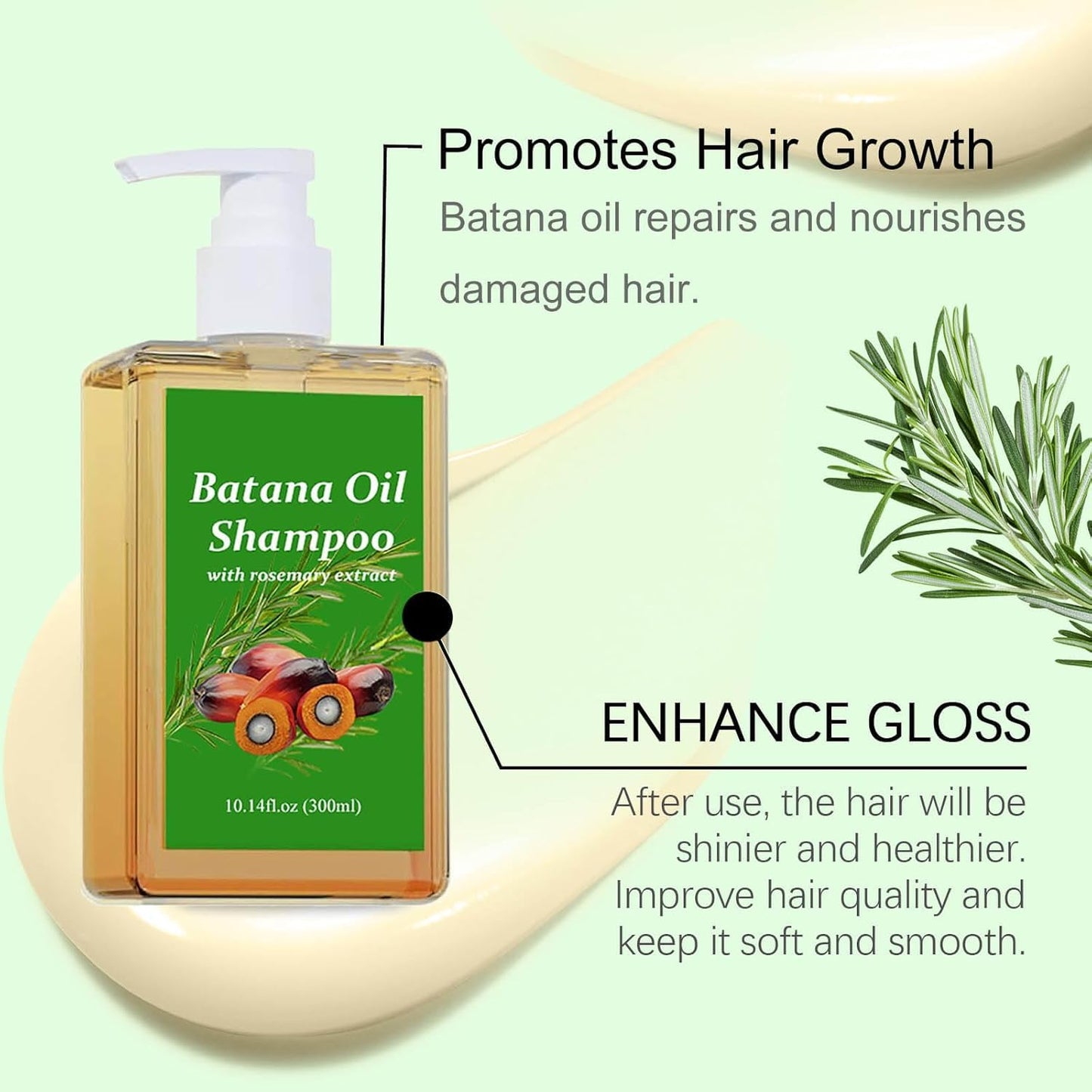 Batana Oil Shampoo for Hair Growth with Rosemary Extract š±āØ (100% Pure & Natural) - Buy 1 Get 1 Freeš„š„