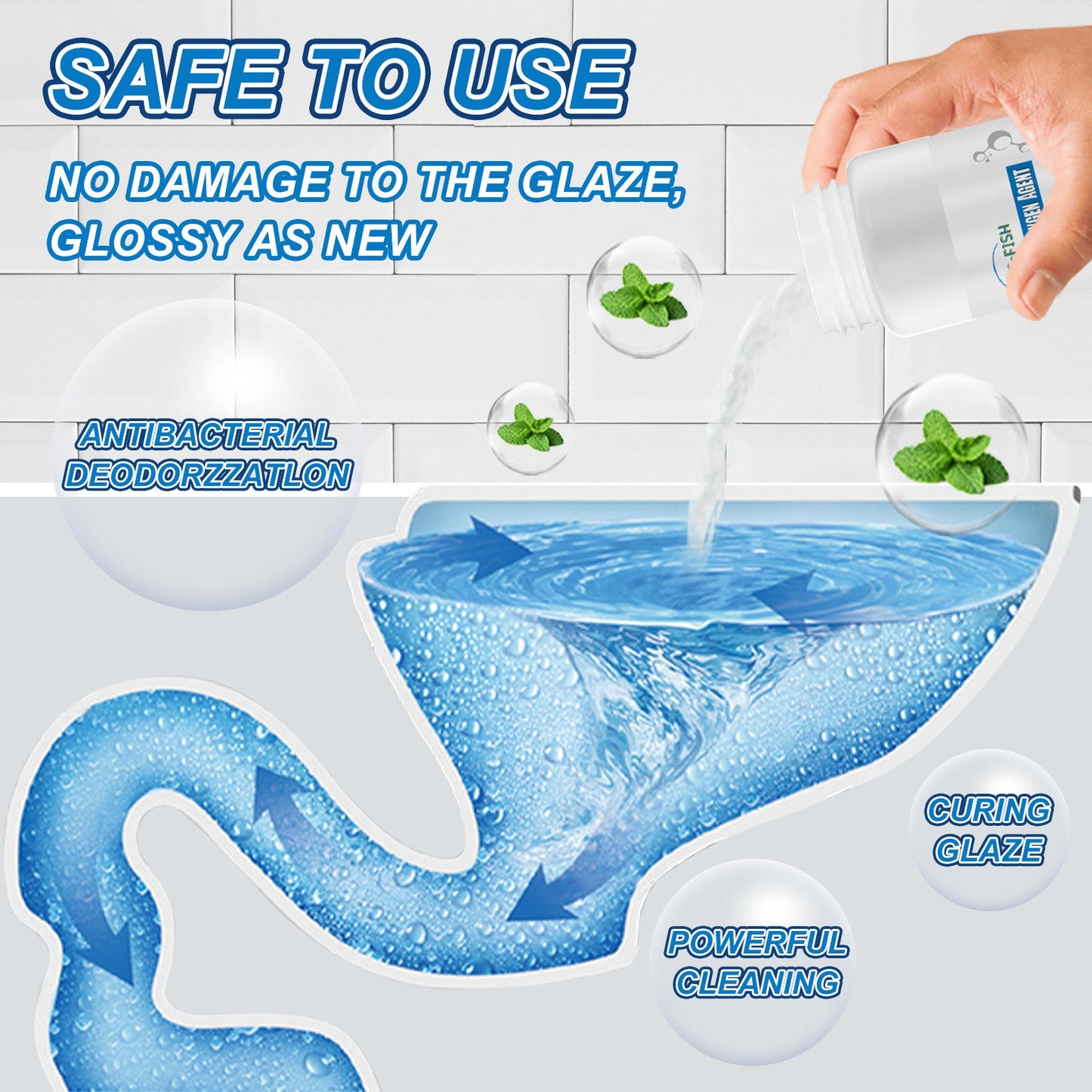 Toilet Active Oxygen Agent - Deep Clean Fresh Scent