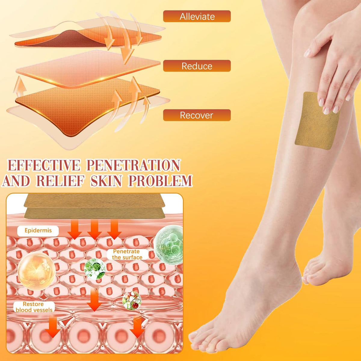Turmeric Instant Relief Varicose Vein Patches - Buy 5 & Get 5 FREE 🤩⏰