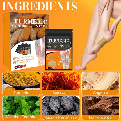 Turmeric Instant Relief Varicose Vein Patches - Buy 5 & Get 5 FREE 🤩⏰