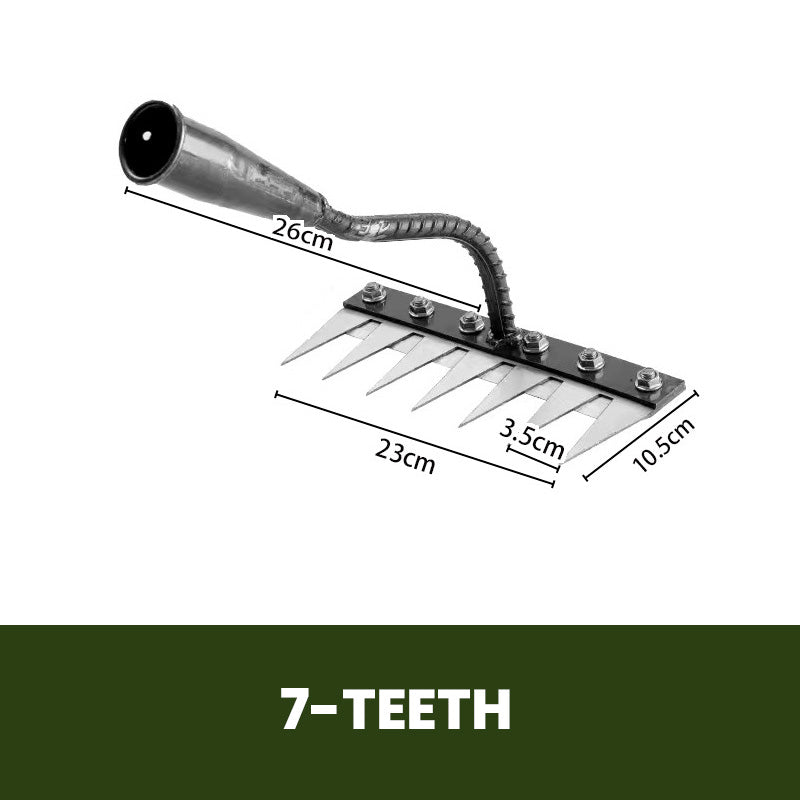 Teeth Carbon Steel Garden Weeding Rake