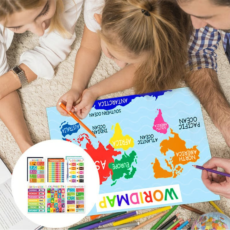 Colorful educational posters (18 pcs/set)