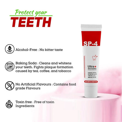 Intensive Teeth Whitening Toothpaste - Rated (⭐️⭐️⭐️⭐️⭐️ 4.8/5 By 2 Lakh+ ✅ Happy Customers)