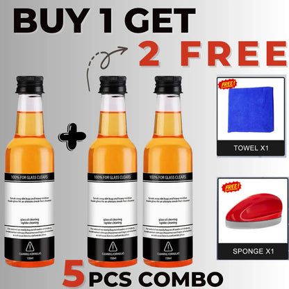 Powerful Windshield Cleaner for Both Home and Car Use (BUY 1 GET 2 + FREE SPONGE & TOWEL )
