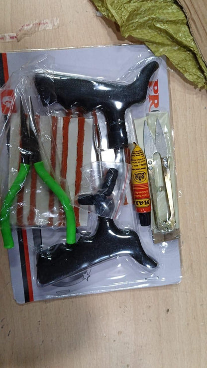 6-in-1 Universal Tubeless Premium Tire Puncture Repair Kit