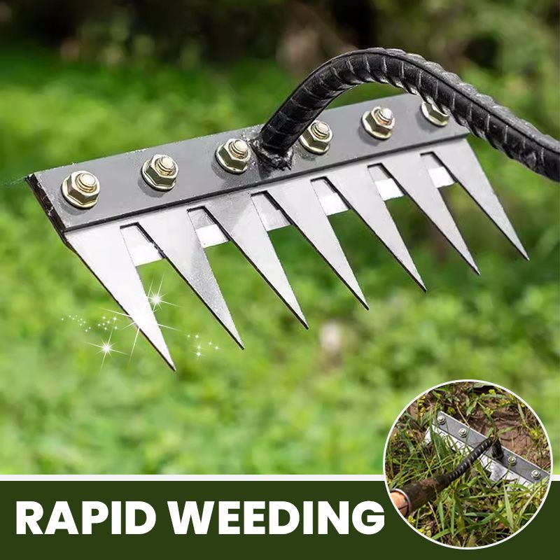 Teeth Carbon Steel Garden Weeding Rake