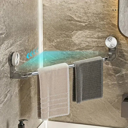 Rotating Retractable Towel & Shoe Rack – Punch-Free Corner Bathroom Storage Rod with Vacuum Mount