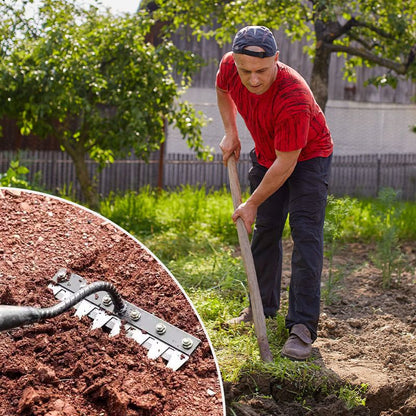 Teeth Carbon Steel Garden Weeding Rake