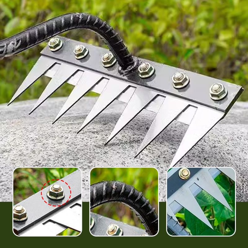 Teeth Carbon Steel Garden Weeding Rake