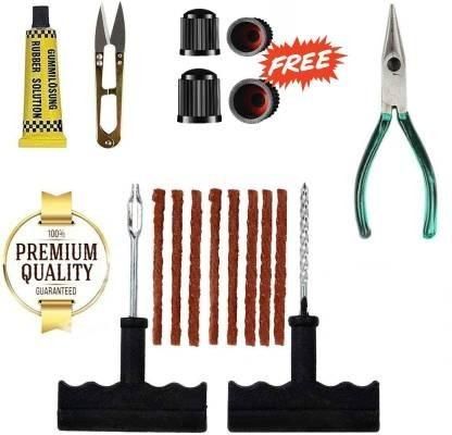 6-in-1 Universal Tubeless Premium Tire Puncture Repair Kit