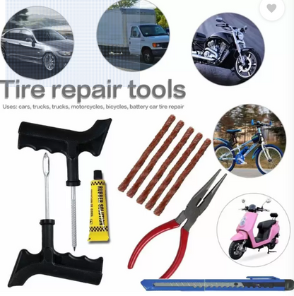 6-in-1 Universal Tubeless Premium Tire Puncture Repair Kit