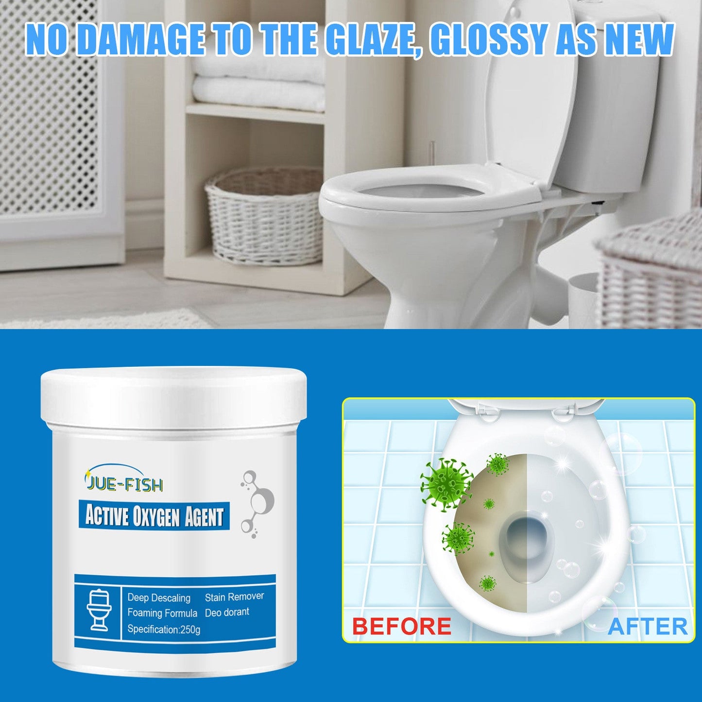 Toilet Active Oxygen Agent - Deep Clean Fresh Scent